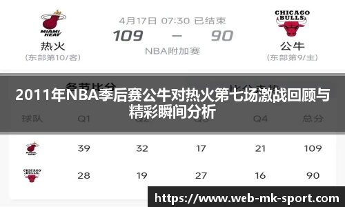 2011年NBA季后赛公牛对热火第七场激战回顾与精彩瞬间分析